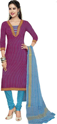 Priyanshi New Cotton Printed Dress/Top Material(Un-stitched), Multicolor