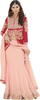 Jiya Georgette Self Design, Embroidered, Embellished Semi-stitched Lehenga Choli Material, Beige;pink
Jiya Georgette Self Design, Embroidered, Embellished Semi-stitched Lehenga Choli Material, Beige;pink