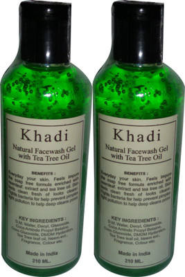 Khadi Natural Tea Tree Oil (Twin Pack) Gel Face Wash(420 ml)