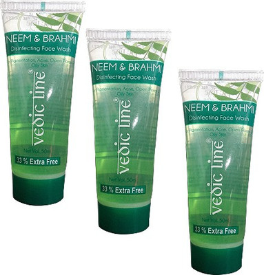 Vedic Line Neem & Brahmi Disinfection Pack of 3 Face Wash(150 ml)