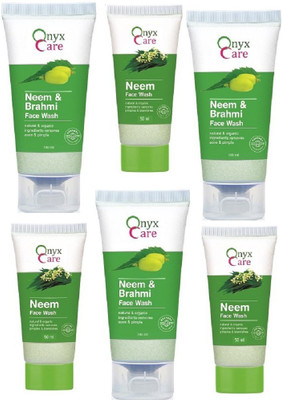 Onyx Care Neem & Brahmi + Neem Face Wash (Pack of 3 Sets of 150 ml each) Face Wash(450 ml)
Onyx Care Neem & Brahmi + Neem Face Wash (Pack of 3 Sets of 150 ml each) Face Wash(450 ml)