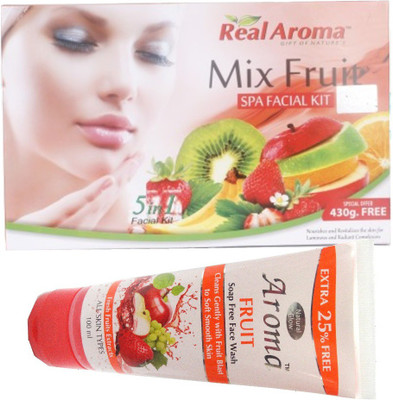 BIGSALE786 Real Aroma Mix Fruit Spa Facial Kit 5 in 1 Free Aroma Fruit Soap Free Face Wash 740 g(Set of 5)
BIGSALE786 Real Aroma Mix Fruit Spa Facial Kit 5 in 1 Free Aroma Fruit Soap Free Face Wash 740 g(Set of 5)