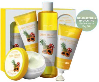 Oriflame Pure Nature Tropical Fruit Facial Kit for Normal to Dry Skin 425 ml(Set of 4)
Oriflame Pure Nature Tropical Fruit Facial Kit for Normal to Dry Skin 425 ml(Set of 4)