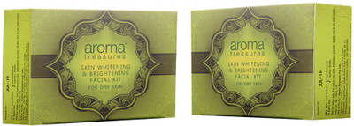 Aroma Treasures Skin whitening and brightening facial kit for dry skin - single time use (pack of 2) 80 g
Aroma Treasures Skin whitening and brightening facial kit for dry skin - single time use (pack of 2) 80 g