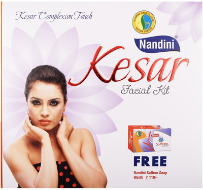 Nandini Herbal Care Nandini Kesar Facial Kit, 245g + 12ml 260 g(Set of 6)