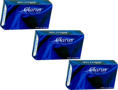 Clarus Facial Tissue Eco 2 Ply 200 Pulls Blue Pack of 3(Pack of 3)