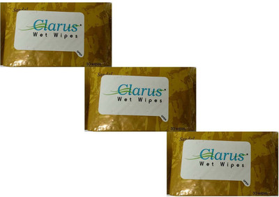 Clarus Wet Wipes Sandal 30 Pulls Pack of 3(Pack of 3)