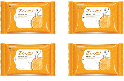 Zuci Natural Care Citrus Fruit Extract Deep Pore Cleansing Wet Wipes (15 Pieces) - Pack of 4(Pack of 60)
Zuci Natural Care Citrus Fruit Extract Deep Pore Cleansing Wet Wipes (15 Pieces) - Pack of 4(Pack of 60)