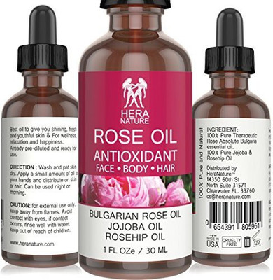 Hera Nature Rose Antioxidant Bulgarian Essential Oil, 100% Pure, In Jojoba & Rosehip Oil(30 ml)
Hera Nature Rose Antioxidant Bulgarian Essential Oil, 100% Pure, In Jojoba & Rosehip Oil(30 ml)
