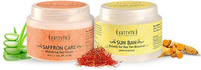 Sattvik Organics Bright And Even Combo Plus- (Sun Ban 100gm, Saffron Care 100gm)(200 g)
Sattvik Organics Bright And Even Combo Plus- (Sun Ban 100gm, Saffron Care 100gm)(200 g)