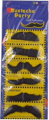 Funcart Handlebar Fake Moustache(Black)