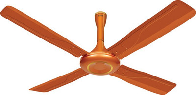 Luminous Obsession Copper 4 Blade Ceiling Fan(Brown)