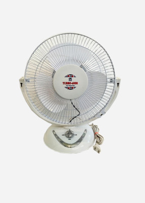 Turbo 4000 AP TikTik High Speed 12 inch 3 Blade Table Fan(White, Pack of 1)