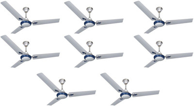 Blue Sapphire Fusion 48 Ceiling Fan Silver Blue Pack of 8 3 Blade Ceiling Fan(Blue, Pack of 8), Multicolor
Blue Sapphire Fusion 48 Ceiling Fan Silver Blue Pack of 8 3 Blade Ceiling Fan(Blue, Pack of 8), Multicolor