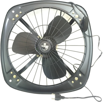 Turbo 4000 Reversible High Speed 12inch 3 Blade Exhaust Fan(Black, Pack of 1)