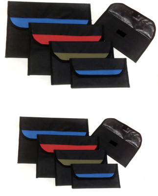 Y.E.S Cloth Velcro Cloth Bag(Set Of 10, Black)