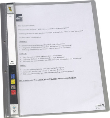 Trio B10A PP Business File A4(Set Of 12, Grey)