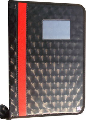 volik rexine portfolio(Set Of 1, Black)