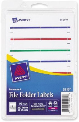 Avery Labels(Set Of 252, Multicolor)