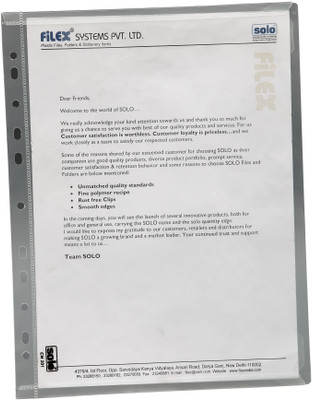 Solo Document File Bag(Set Of 20, Transparent White)