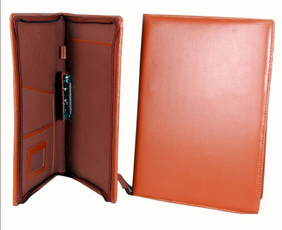 Aahum Sales Faux Leather Conference Folder Set of 2(Set Of 2, Brown)