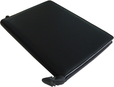 SAW LEATHER GOODS Faux Leather File Folder(Set Of 1, Black)
