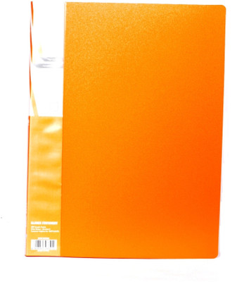 Chrome Files & Folders Plastic Display Book(Set Of 2, Orange)