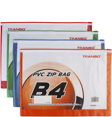 TRANBO PVC Zip Bag for Documents,Travel Accessories, Papers and Stationery Items, B4 Size(Set Of 4, Multicolor)
TRANBO PVC Zip Bag for Documents,Travel Accessories, Papers and Stationery Items, B4 Size(Set Of 4, Multicolor)