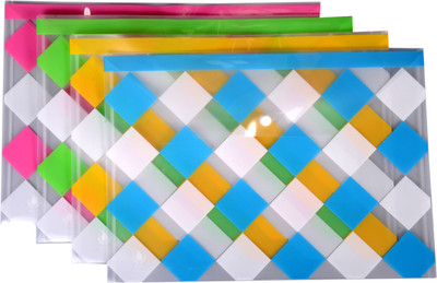 KEA Polypropylene Button Bag(Set Of 12, Green, Blue, Yellow, Pink)