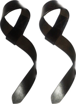 Noova Weight Lifting Straps, 100% Leather Hand Grip/Fitness Grip(Black)