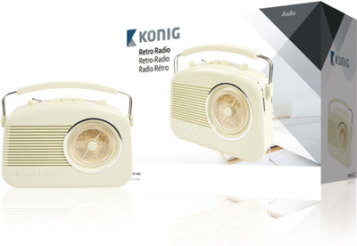 Konig Retro Design FM Radio(Ivory)