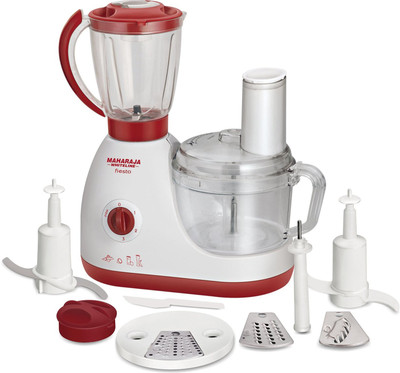 Maharaja Whiteline FIESTA 600 W Food Processor(Red, White)