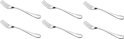 FnS Victoria Stainless Steel Dessert Fork Set(Pack of 6)