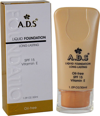 ADS Liquid Long Lasting Foundation Pack of 1 Foundation(POTR-1, 30 ml)
