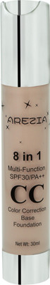 Arezia 8 in 1 Gel Base CC foundation Foundation(Natural-103, 30 ml)