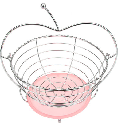 MeraHomeStore Steel Fruit & Vegetable Basket(Pink)