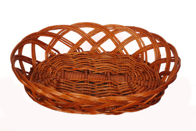 Sri Datta Bamboo Fruit & Vegetable Basket(Brown)
