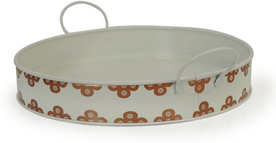 Store Indya Designed Iron Fruit & Vegetable Basket(White)