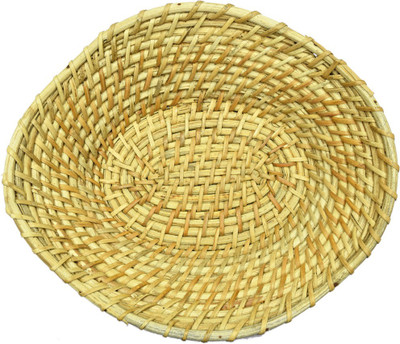 Karukraft Bamboo Fruit & Vegetable Basket(Yellow)