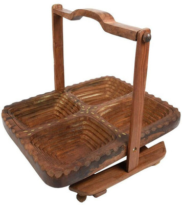 MCT Wood Fruit & Vegetable Basket(Brown)