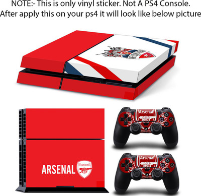 Al Pacino Arsenal theme skin with 2 ds4 stickers Gaming Accessory Kit(Red, White, For PS4)