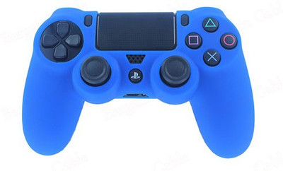 Hytech Plus Super Grip PS4 Silicone Skin Gaming Accessory Kit(Blue, For PS4)