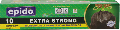Epido Drawstring Extra Large 120 L Garbage Bag(Pack of 10)