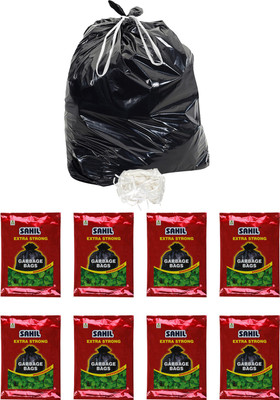 Sahil Extra Strong Extra Strong 30 L Garbage Bag(Pack of 8)