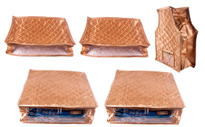 Annapurna Sales Designer 5 Inch Height Side Transparent Large Saree/Blouse and Peticot Cover - Set of 5 Pcs. Golden00290(Golden)
Annapurna Sales Designer 5 Inch Height Side Transparent Large Saree/Blouse and Peticot Cover - Set of 5 Pcs. Golden00290(Golden)