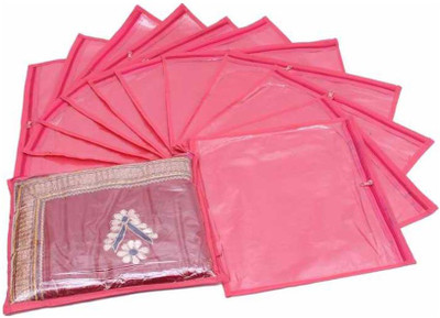 Fashion Bizz REGULAR Saree Cover 12- Pcs Pink(Pink)