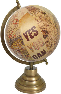 Globeskart Designer Inspirational Achieve Desk & Table Top Political World Globe(Medium Beige)