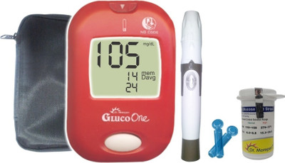Dr. Morepen Gluco One Glucometer(Red)
