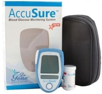 AccuSure No Code Blood Glucose Monitor System with 10 Test Strips Free Glucometer