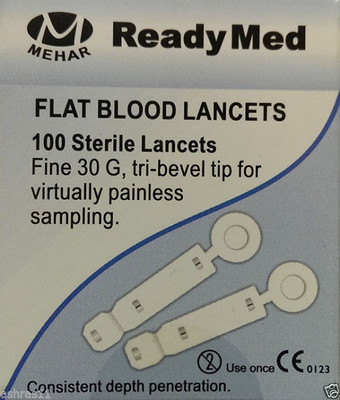 Readymed Flat Lancet Glucometer(White)